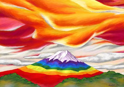 Mont Fuji aux couleurs de l
