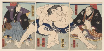 Match de sumo - Kunisada (II) , Utagawa
