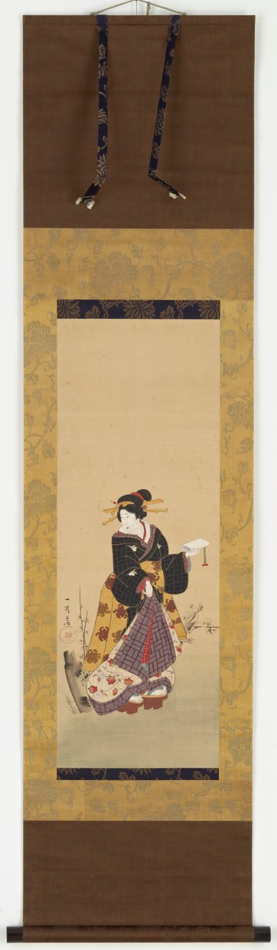 Une Oiran debout près d
