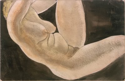 Weiblicher Akt mit hochgestelltem Bein von Kurt Günther