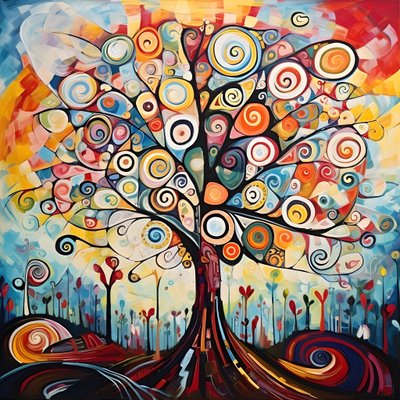 arbre dans le jardin de fleurs 3 - Kurt Heppke
