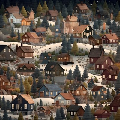 Image de maisons en style cartoon 1 - Kurt Heppke
