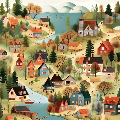 Image de maisons en style cartoon 4 - Kurt Heppke
