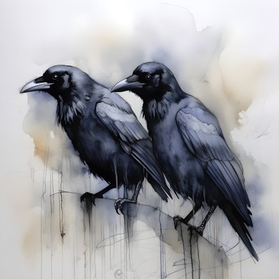 Vue de 2 corbeaux anatomiquement corrects 4 - Kurt Heppke
