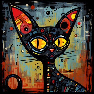 Chat sphinx fantaisiste de dessin animé 1 - Kurt Heppke