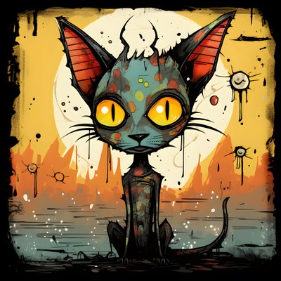 Chat sphinx fantaisiste de dessin animé 3 - Kurt Heppke