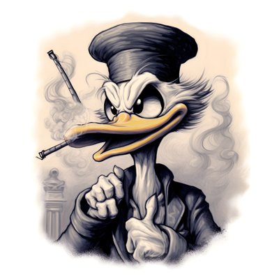 Picsou fumant un gros joint de marijuana 3 - Kurt Heppke