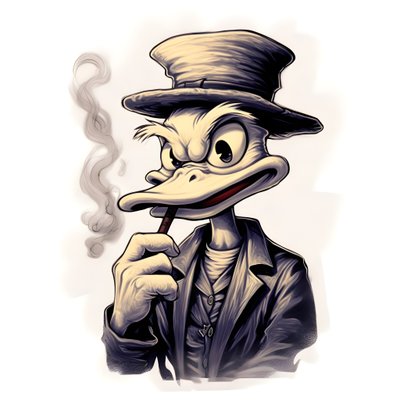 Picsou fumant un gros joint de marijuana 4 - Kurt Heppke