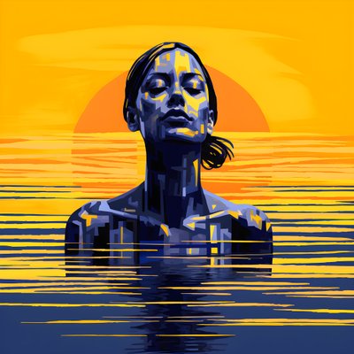 Déception au soleil, femme de l