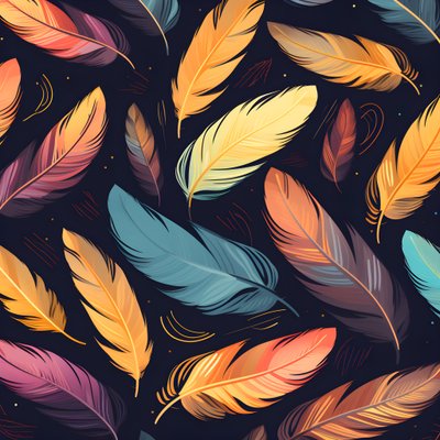 Motif de plumes 2 - Kurt Heppke