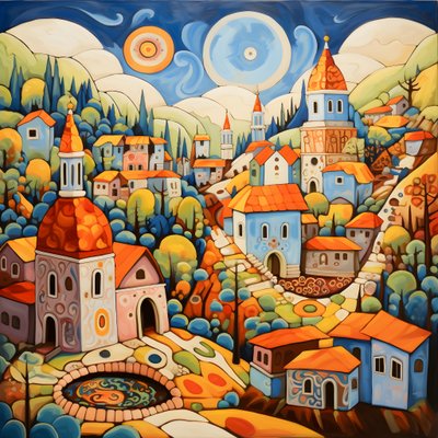 Village bulgare, église orthodoxe - Kurt Heppke