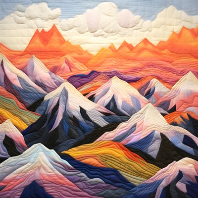 Chaîne de montagnes matelassée 1 - Kurt Heppke