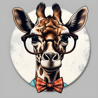 Girafe avec lunettes 1 - Kurt Heppke