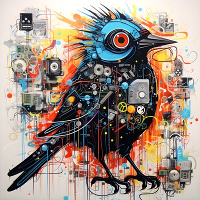 Graffiti oiseau 3 - Kurt Heppke