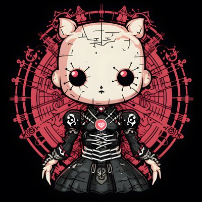 Hello Kitty en Pinhead Design de T-shirt 3 - Kurt Heppke