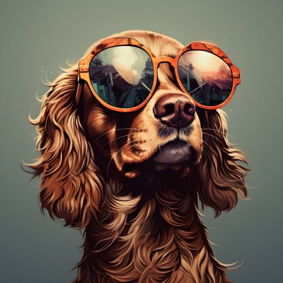 Chien, dessin animé, lunettes de soleil 4 - Kurt Heppke