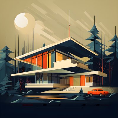 graphisme de design moderne du milieu du siècle 2 - Kurt Heppke
