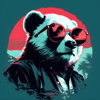 panda avec lunettes 1 - Kurt Heppke