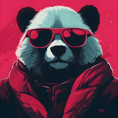 panda avec lunettes 3 - Kurt Heppke