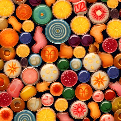 Motif de bonbons gélifiés - Kurt Heppke