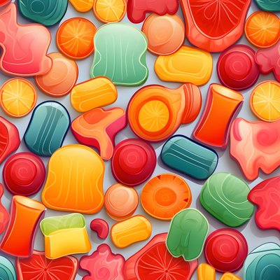 Motif de bonbons gélifiés - Kurt Heppke