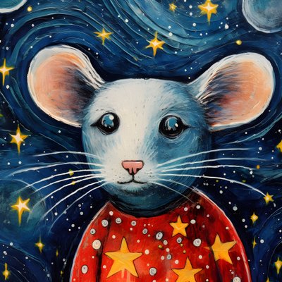 Portrait de la souris Starry Night 4 - Kurt Heppke
