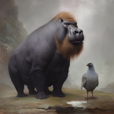 Capybara mélangé avec un gorille à dos argenté 4 - Kurt Heppke