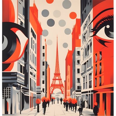 Affiche publicitaire, Paris, France 4 - Kurt Heppke