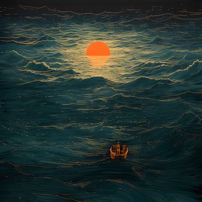 Deux bateaux glissaient silencieusement à travers l