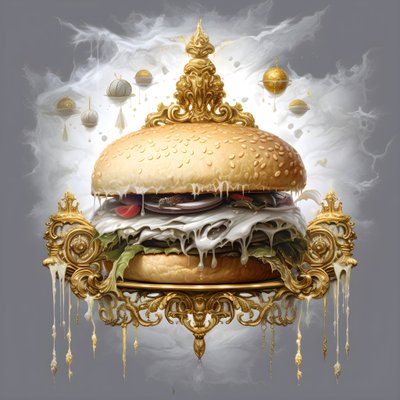 un burger en marbre blanc 1 - Kurt Heppke