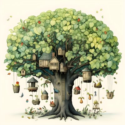 illustration pour enfants arbres 3 - Kurt Heppke