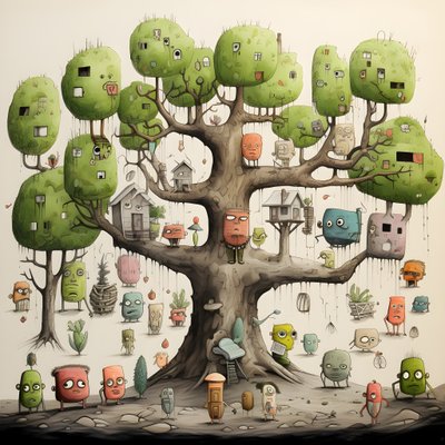 illustration pour enfants arbres 4 - Kurt Heppke