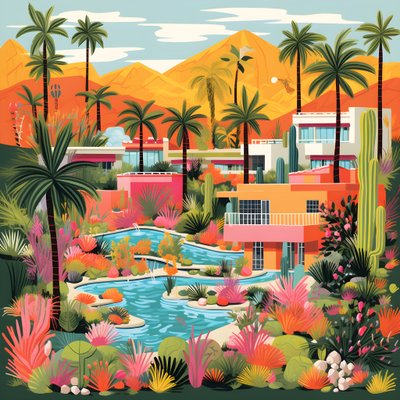 illustration détaillée de Palm Springs 2 - Kurt Heppke