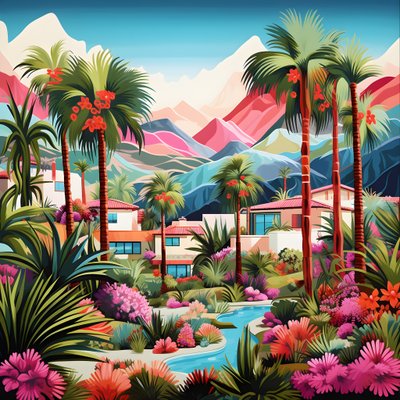 illustration détaillée de Palm Springs 3 - Kurt Heppke