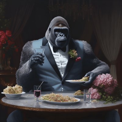 Un gorille en train de manger 2 - Kurt Heppke