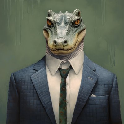 Un crocodile de style bande dessinée 1 - Kurt Heppke