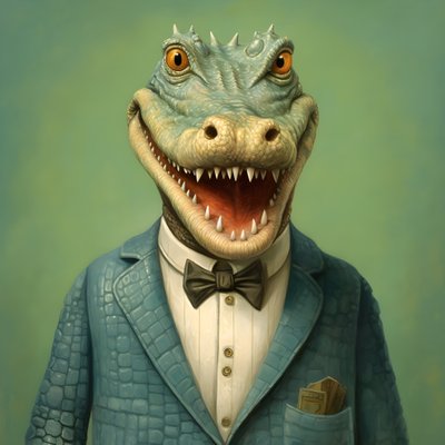 Un crocodile de style bande dessinée 3 - Kurt Heppke