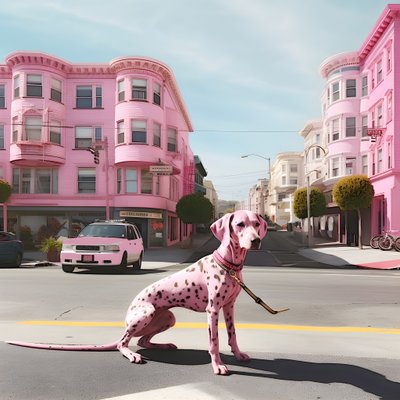 Un chien rose au milieu de la ville de San Francisco 4 - Kurt Heppke