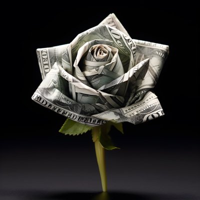 une rose de billets de 100 dollars électriques 2 - Kurt Heppke