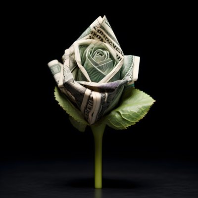 une rose de billets de 100 dollars électriques 4 - Kurt Heppke