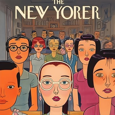 Couverture colorée de New Yorker vintage cartoon gag 1 - Kurt Heppke