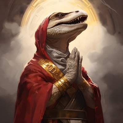 reine tueuse priant T-Rex 2 - Kurt Heppke