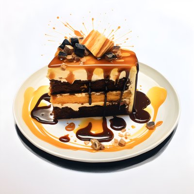 Gâteau au chocolat, caramel et rhubarbe 2 - Kurt Heppke