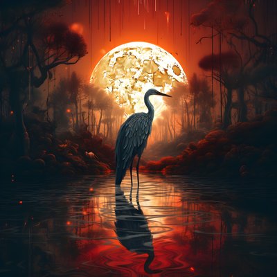 Oiseau debout dans l