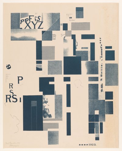Composition avec éléments typographiques - Kurt Schwitters (signed by artist)