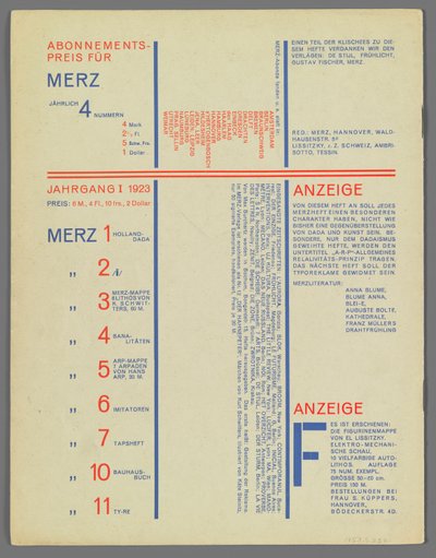 8 Merz 9 - Kurt Schwitters