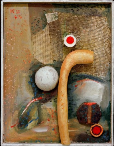 Fredlyst avec os artificiel jaune - Kurt Schwitters