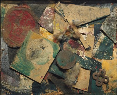 Merzbild 9A Bild mit Damestein - Kurt Schwitters