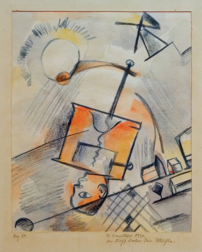 Sans titre (La tête sous le moulin) - Kurt Schwitters