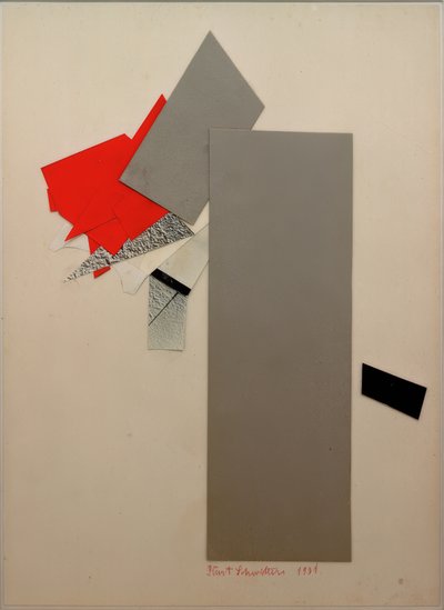 Sans titre (rouge, gris, noir) - Kurt Schwitters